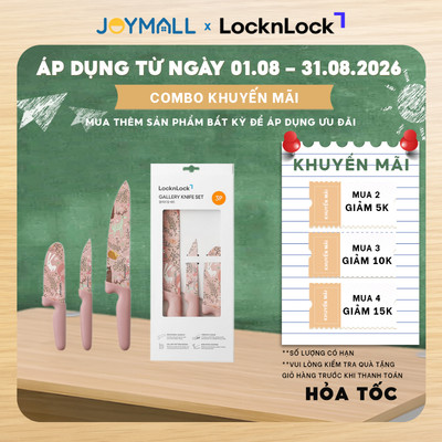 Bộ Dao Nhà Bếp 3 Món LocknLock CKK308S3 Gallery Knife Set, Hàng Chính Hãng - JoyMall