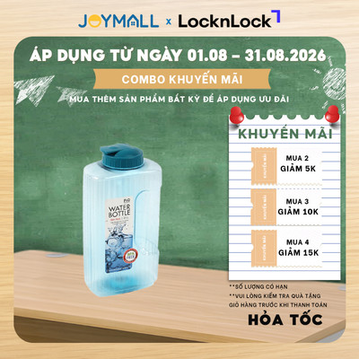 Bình Nước Nhựa LocknLock P-00052B 2.1L, Hàng Chính Hãng, Nắp Mở Dễ Dàng - JoyMall