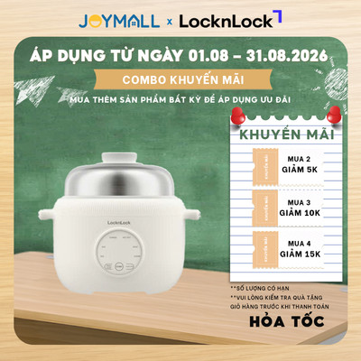 Nồi Điện Đa Năng LocknLock Digital Multipot EJP186IVY 1.6L 500W, Hàng Chính Hãng, Xửng Hấp - JoyMall