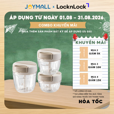 Xay Tỏi Ớt Kéo Tay LocknLock CKS342BEG, CKS343BEG, CKS344BEG, Hàng Chính Hãng - JoyMall