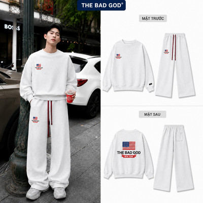 Set Bộ Sweater The Bad God Local Brand New York GRIT Form Boxy Chất Liệu Nỉ Bông Cao Cấp