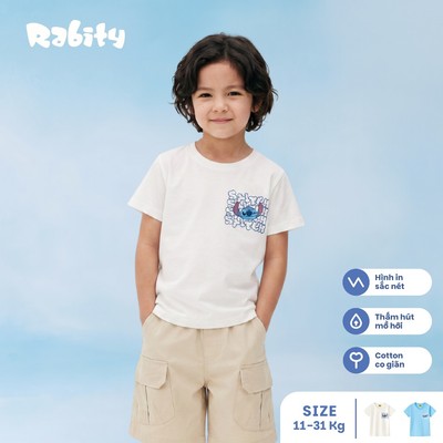   Áo thun tay ngắn Stitch Disney bé trai Rabity 500.092