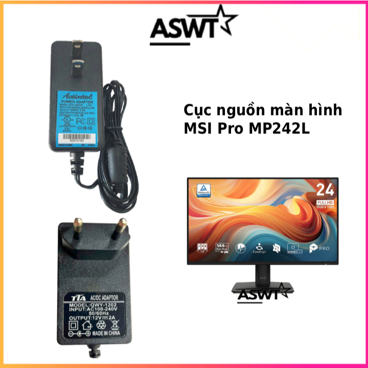Cục nguồn Màn hình MSI Pro MP242L 24 inch, sạc nguồn màn hình MSI Pro MP242L