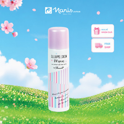 Xịt chống nắng nâng tông thon gọn Naris Parasola Illumi Skin UV Spray SPF50+ / PA++++ 80gr