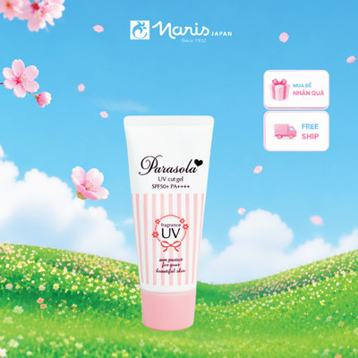 Gel chống nắng dưỡng sáng da Naris Parasola UV Cut Gel SPF50+/PA++++ 90gr