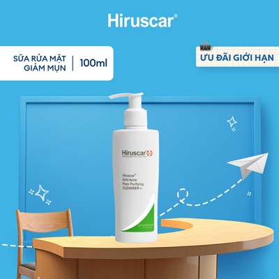 Sữa rửa mặt ngừa mụn Hiruscar Anti-Acne Cleanser+ 100ml