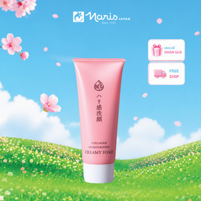 Sữa rửa mặt Triple Collagen Naris Uruoi Collagen Moisturizing Creamy Foam 100g