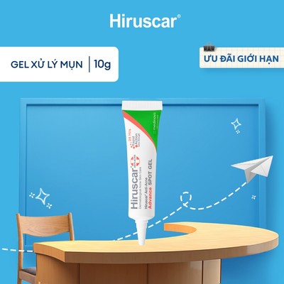 Gel giảm mụn nhanh 24h Hiruscar Anti Acne Advance Spot Gel 10g