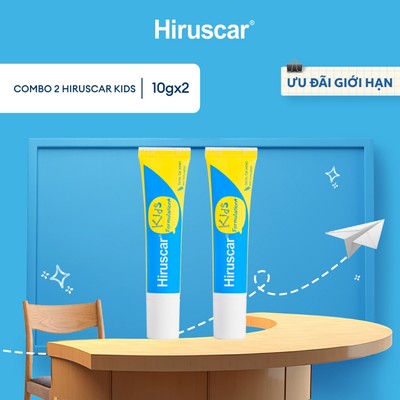 Bộ 2 Gel cải thiện sẹo và vết thâm ngứa trẻ em Hiruscar Kids 10g