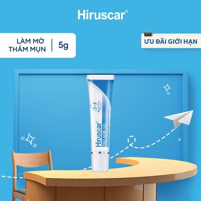 Gel làm mờ sẹo mụn và thâm mụn Hiruscar Post Acne 5g