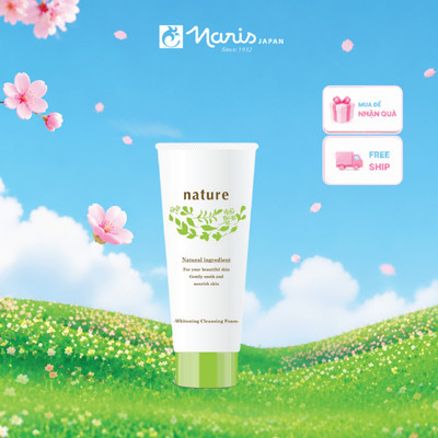 Sữa rửa mặt sáng da Naris Nature Whitening Cleansing Foam 100g