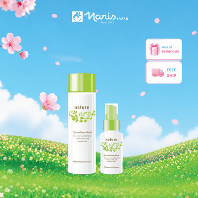 Bộ sản phẩm làm sạch và tẩy da chết Narus Nature Whitening