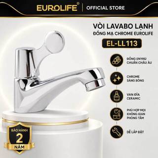 Vòi lavabo lạnh eurolife el-ll113 - đồng mạ chrome, chậu rửa mặt 1 đường nước