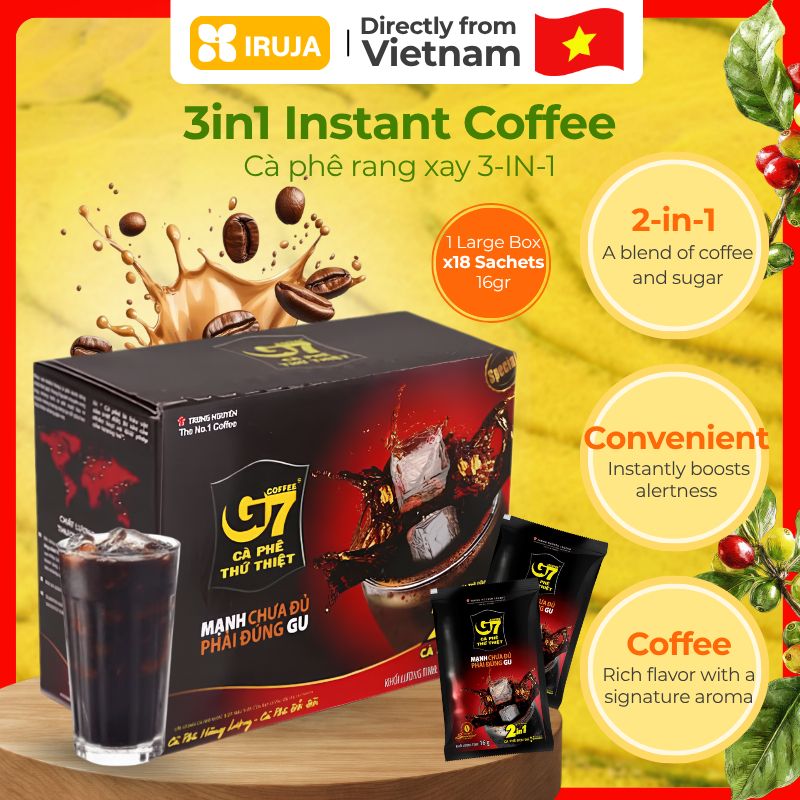 [IRUJA] Vietnam CÀ PHÊ HÒA TAN G7 2IN1 HỘP 15 GÓI