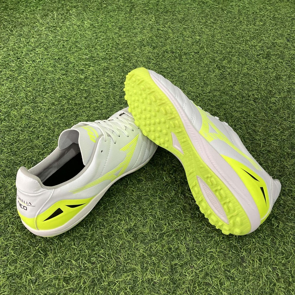 Giày Đá Bóng Ráp Đế Mizuno Neo 4 ( Đế Có Đệm EVA Giảm Chấn ) - Trắng Chuối