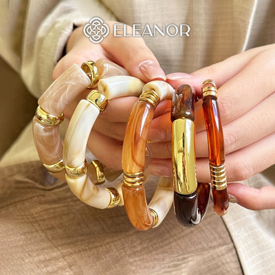 Vòng tay nữ arcylic Eleanor Accessories phối nhiều màu phụ kiện trang sức lắc tay cá tính 12115