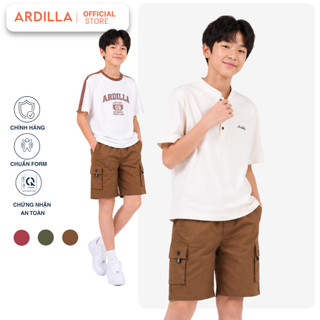Quần Short Kaki Bé Trai ARDILLA Phong Cách Năng Động, Vải Cotton Co Giãn Tốt, Thoải Mái Cho Bé 8-14 Tuổi TB1603