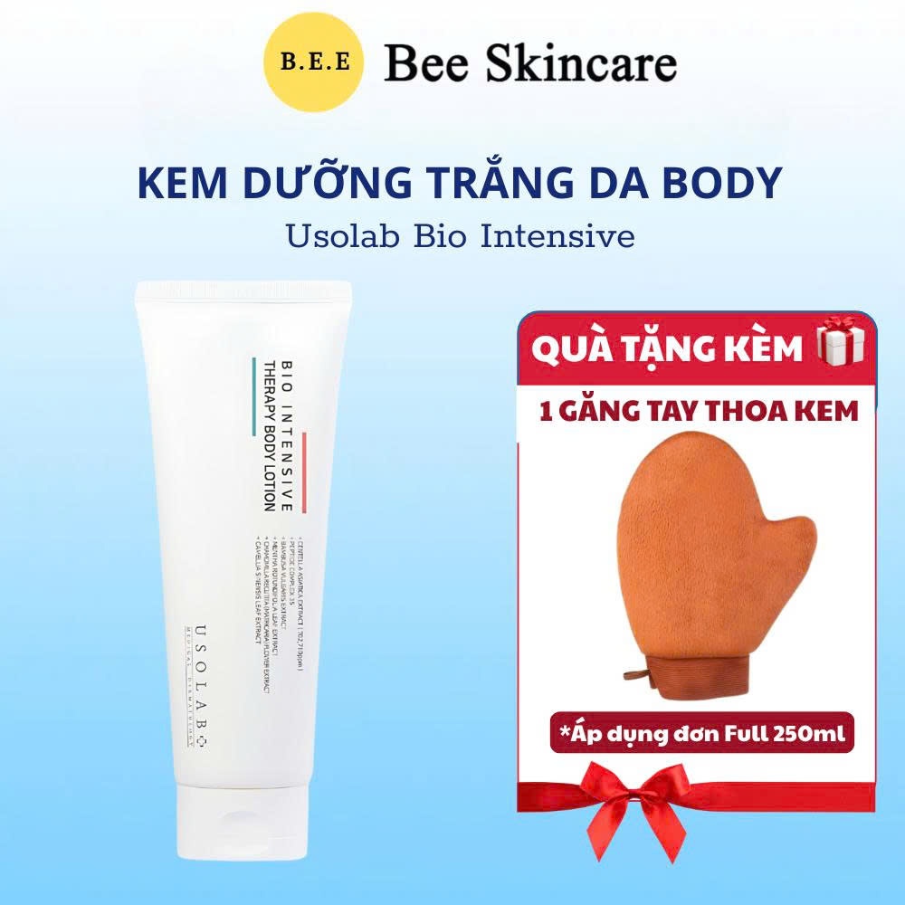 [HÀNG CÔNG TY] Kem Body trắng da USOLAB Bio Intensive Light Cream Nâng Tone Body, Làm Đều màu da Bee Skincare