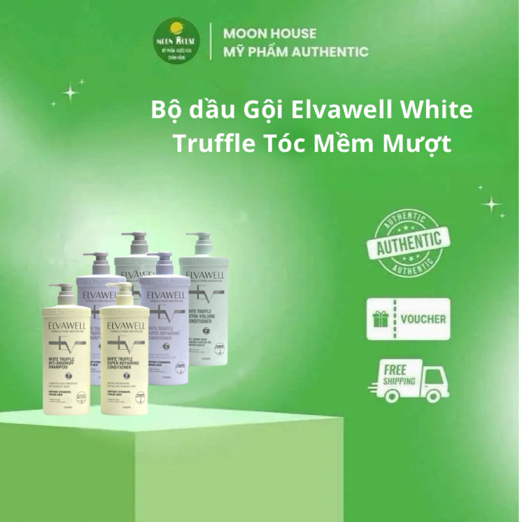 Bộ dầu Gội Elvawell White Truffle Tóc Mềm Mượt