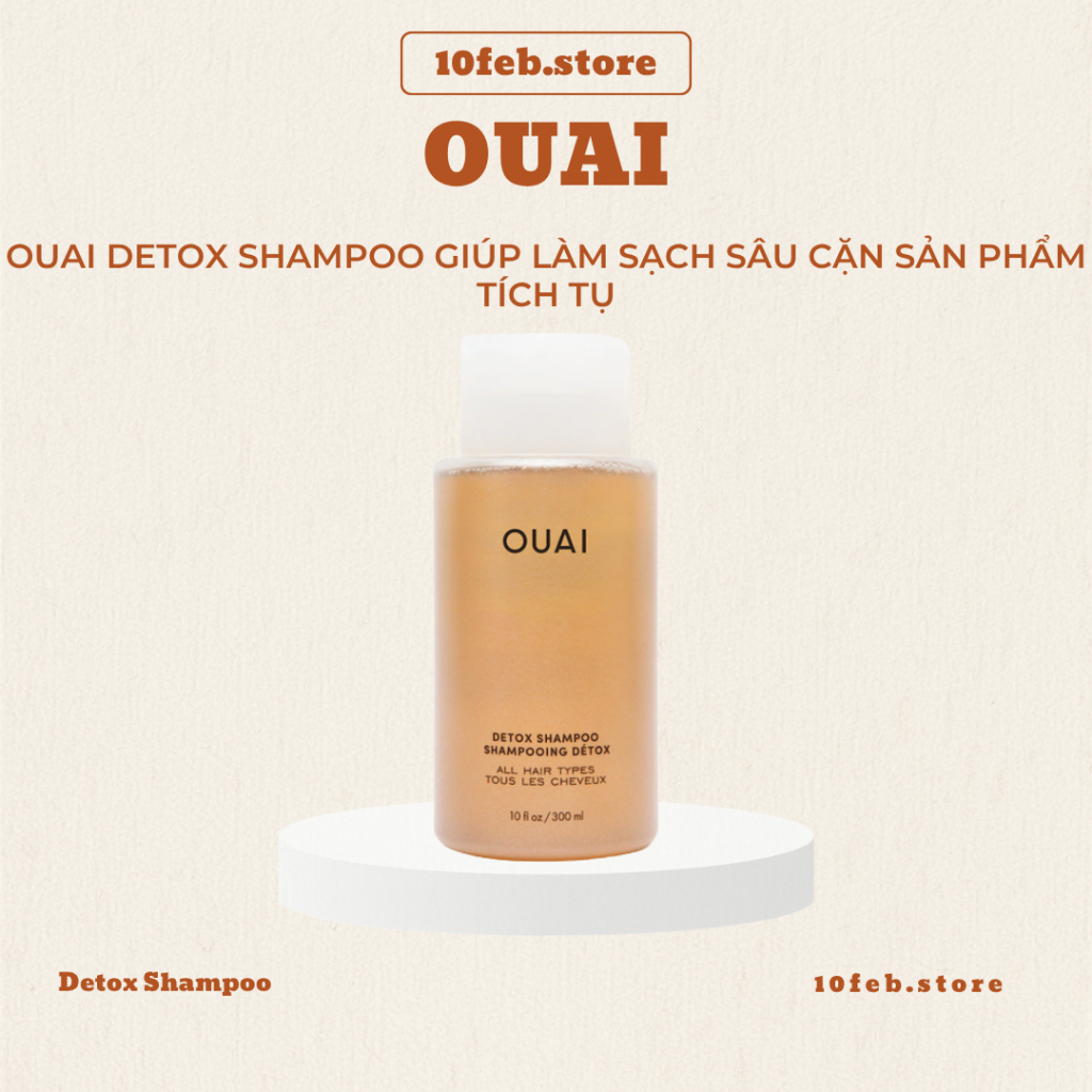 Dầu gội detox làm sạch sâu khoáng, kim loại, buildup trên tóc và da đầu - Ouai Detox Shampoo 300