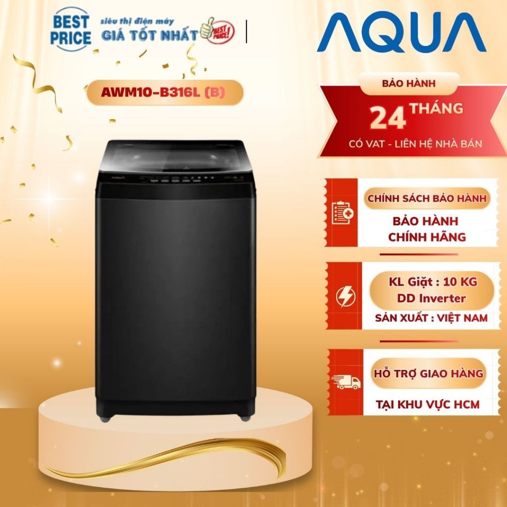 Máy giặt Aqua Inverter 10kg AWM10-B316L(B)