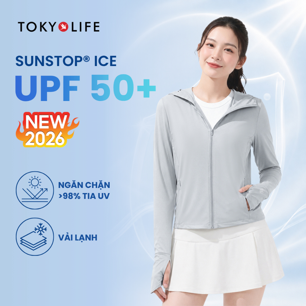 Áo Khoác Chống Nắng Chống Tia UV Nữ Sunstop Ice Mát Lạnh Thoáng Khí 40000092 40006348 - TOKYOLIFE