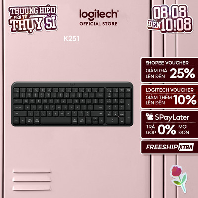 Bàn phím không dây Bluetooth Logitech K251 - Dễ kết nối, dễ thiết lập, thiết kế nhỏ gọn