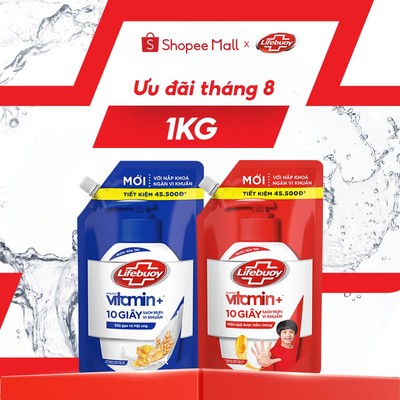Nước rửa tay sạch khuẩn Lifebuoy Dạng Túi 1KG