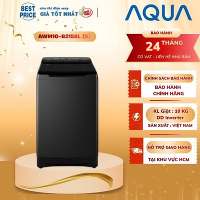 Máy giặt Aqua AWM8-316K(B) 8 kg cửa trên, 9 chế độ giặt, khóa trẻ em