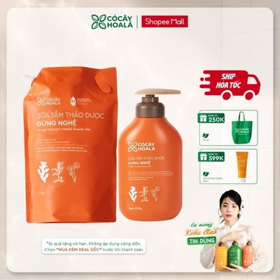 [HỎA TỐC] Sữa Tắm Thảo Dược Cỏ Cây Hoa Lá Gừng Nghệ Làm Sạch Sâu, Giữ Ấm Phòng Cảm, Giảm Mụn Lưng