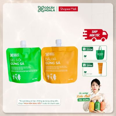 [HỎA TỐC] Combo Mini Gội Xả Thảo Dược Cỏ Cây Hoa Lá Gừng Sả Ngăn Tóc Dầu Bết Dung Tích 30g