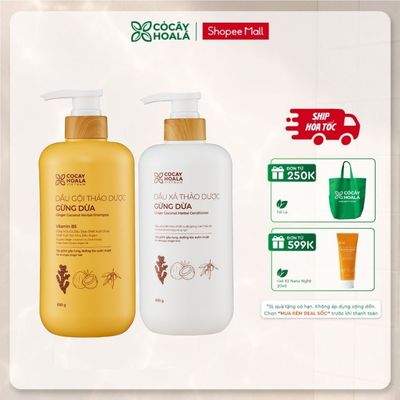 [HỎA TỐC] [KOL LIVE] Dầu Gội Đầu Cỏ Cây Hoa Lá Gừng Dừa 650G (DÀNH CHO DA ĐẦU NHẠY CẢM)