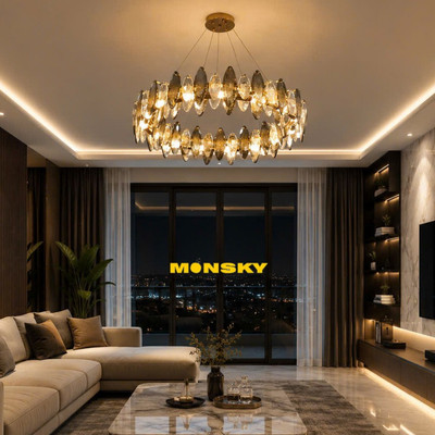 Đèn thả MONSKY LACO pha lê  k9 kim cương - Kèm bóng LED 3 màu ánh sáng chuyên dụng hiện đại