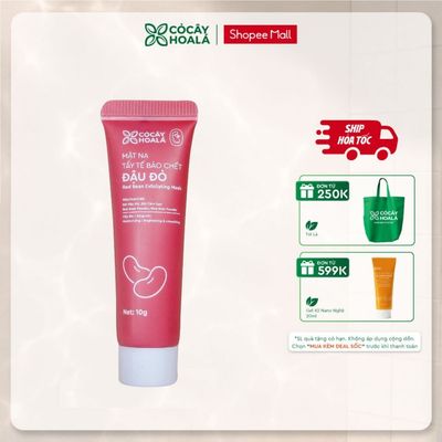 [HỎA TỐC] Tẩy Da Chết Đậu Đỏ 2in1 Cỏ Cây Hoa Lá, Mặt Nạ Dưỡng Da, Cấp Ẩm,Tẩy Da Chết Cho Mẹ Bầu 10g
