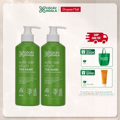 [HỎA TỐC] Nước giặt đồ lót trà xanh Cỏ Cây Hoa Lá 350gr kháng khuẩn, ngăn ngừa nấm & làm sạch hiệu quả