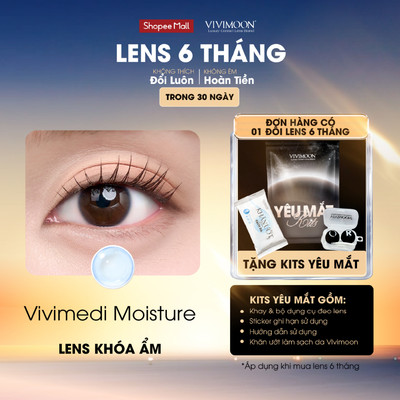 Lens trong suốt cận khóa ẩm Vivimooon Vivimedi Moisture hạn sử dụng 3 - 6 tháng