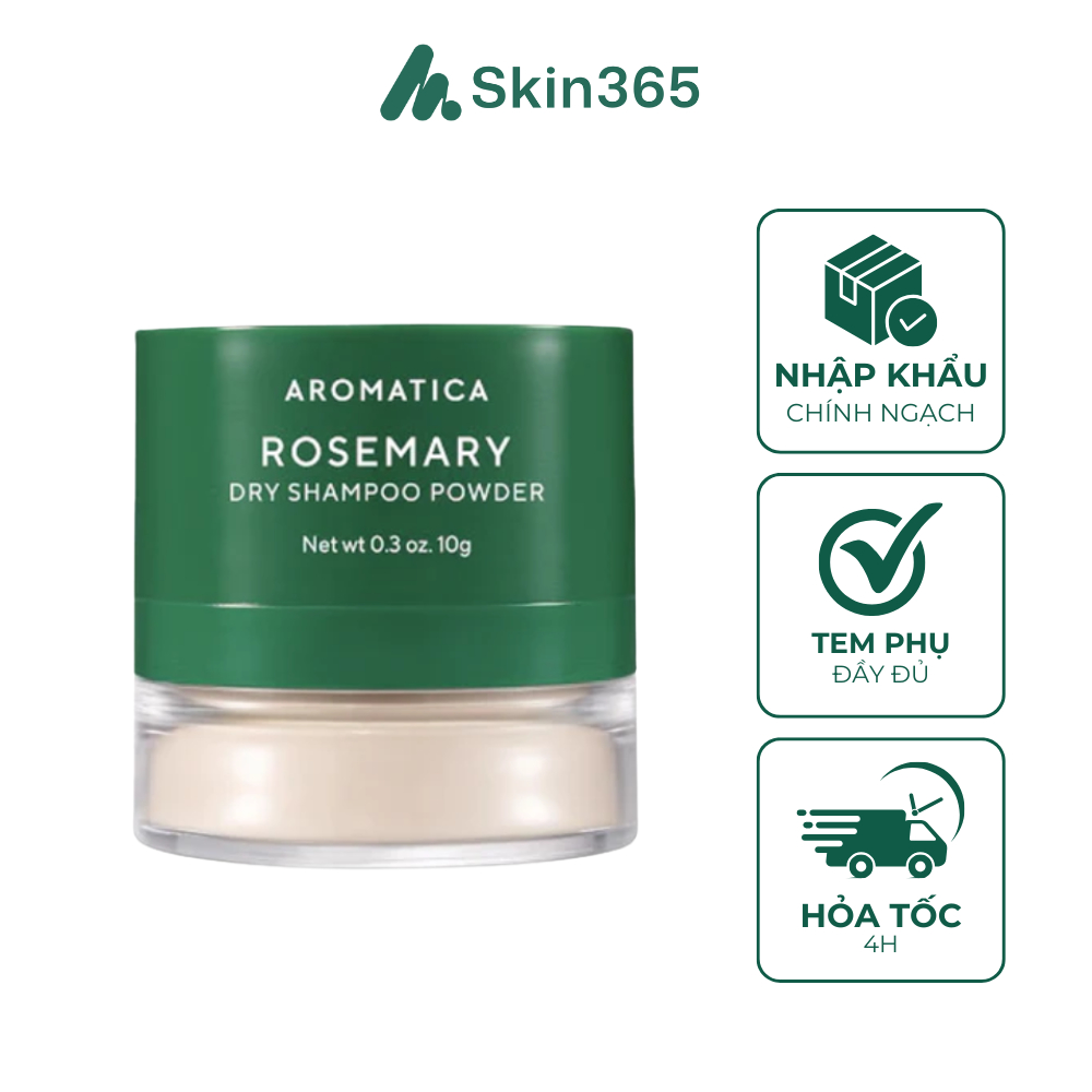 Phấn Gội Khô Aromatica Rosemary Dry Shampoo Powder 10g