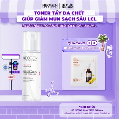 Toner Tẩy Tế Bào Chết 5% PHA - AHA - LHA - BHA Dưỡng Sáng Ngừa Mụn Neogen Dermalogy Treatment Acid 150ml