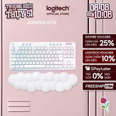 Bàn phím cơ gaming Logitech G715 TKL Aurora - Bluetooth & Lightspeed RGB 2 switch
