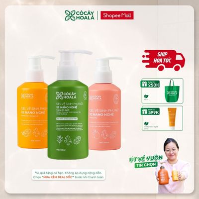 [HỎA TỐC] [LIVE KOL] Dung Dịch Vệ Sinh Cỏ Cây Hoa Lá Gel x2 Nano Nghệ Phiên Bản Mới 150ml