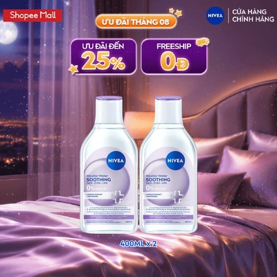 [WOO! x NIVEA] Bộ 2 Nước Tẩy Trang NIVEA Sạch Sâu Ngừa Mụn| Dưỡng Sáng| Dịu Nhẹ (400 ml) - 98722/89259/99403