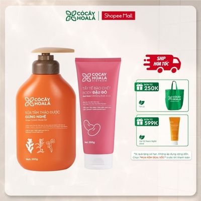 [HỎA TỐC] Combo Thảo Dược Cỏ Cây Hoa Lá Sữa Tắm Gừng Nghệ, Tẩy Da Chết Body Đậu Đỏ Chăm Sóc Cơ Thể Cho Mẹ Sau Sinh