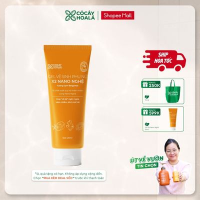 [HỎA TỐC] Dung Dịch Vệ Sinh Cỏ Cây Hoa Lá Gel x2 Nano Nghệ Làm Sạch Ngừa Vi Khuẩn 20ml Cho Mẹ Bầu