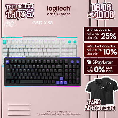 Bàn Phím Cơ Gaming có dây Logitech G512 X 98 DUAL SWAP - Analog TMR, tần số 8K, Tùy chỉnh 0.1-4mm, Rapid Trigger