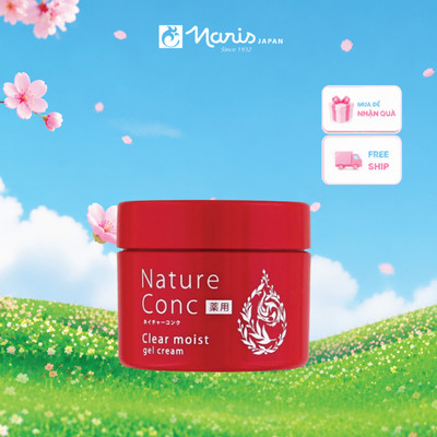 Kem dưỡng ẩm sáng da Naris Nature Conc Clear Moist Gel Cream
