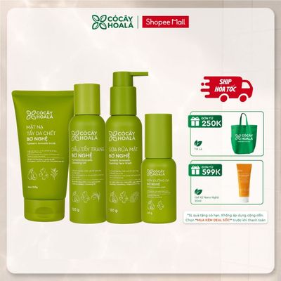 [HỎA TỐC] Combo Bơ Nghệ 4 Bước Dưỡng ẩm chuyên sâu Cỏ Cây Hoa Lá