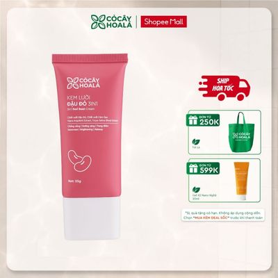 [HỎA TỐC] [KOL LIVE] Kem Lười Đậu Đỏ 3in1 Cỏ Cây Hoa Lá 25g Chống nắng, Dưỡng sáng, Kem Nền Trang Điểm, Dịu Mát Da
