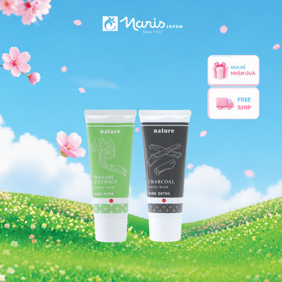 Bộ sữa rửa mặt thu nhỏ lỗ chân lông và dùng cho da mụn Naris Nature