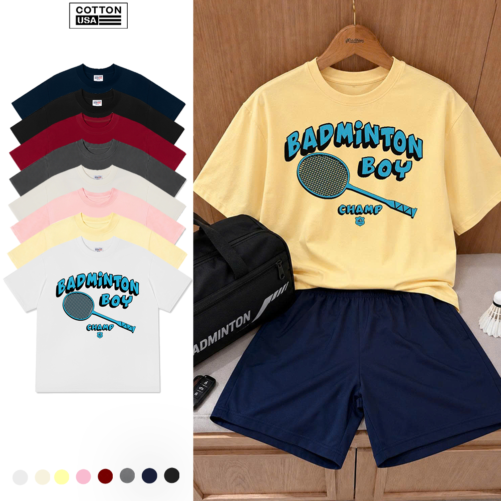 Áo Thun Relaxed Fit CottonUSA Vietnam "Badminton Boy" - PT0141PT
