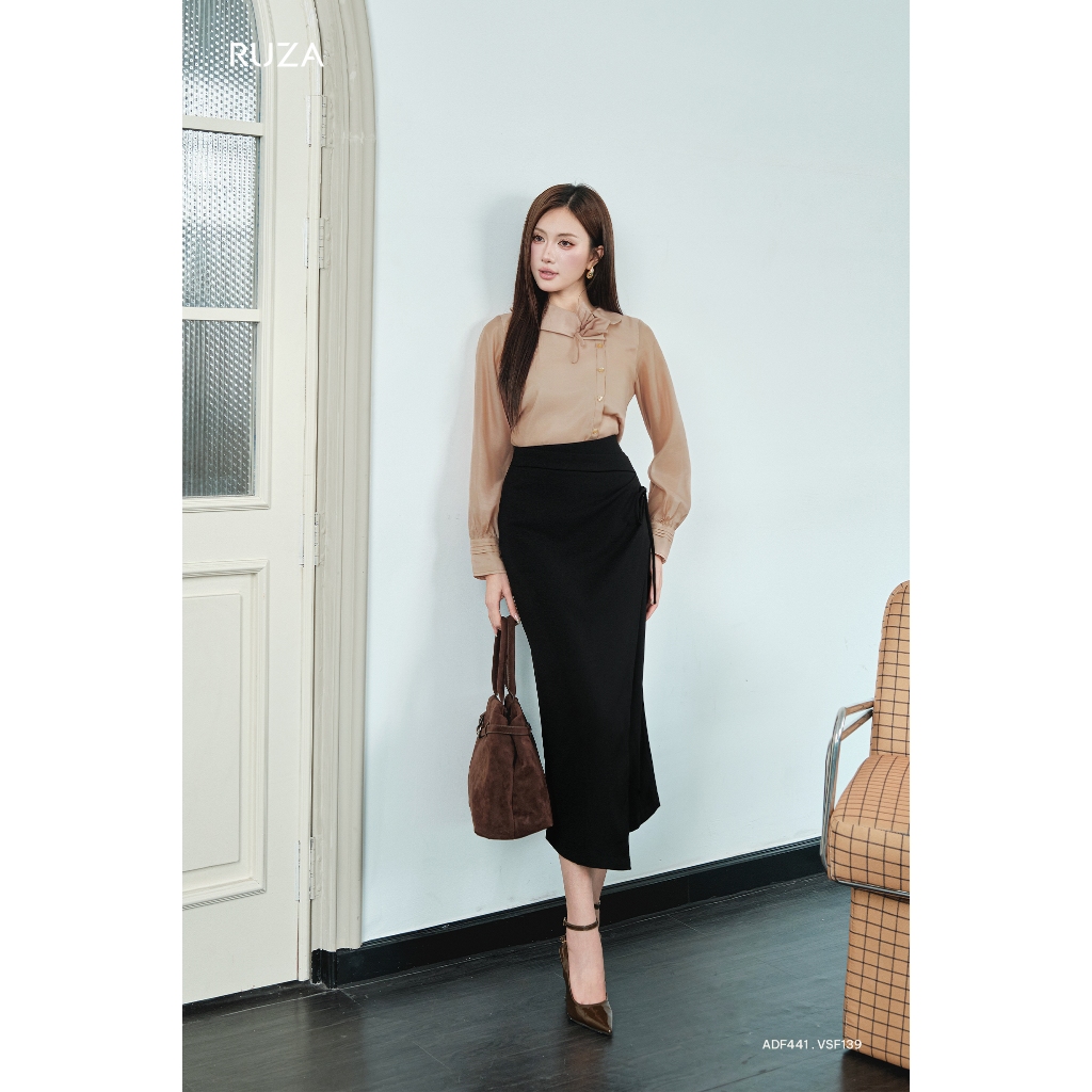 Chân váy suông basic RUZA kiểu dáng sang trọng thanh lịch VSF139 VSF140